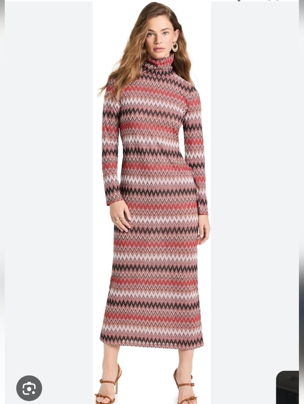 Misa NWTs Live Chevron Midi Dress